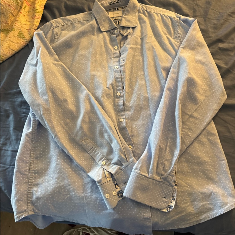 H&M Blue Casual Button Down Shirt
